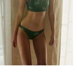 Verdlimon Black Palms Tunas Bikini Bottom, Size Small